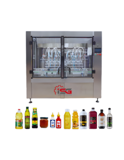 Liquid filling machines suitable for different viscosity levels